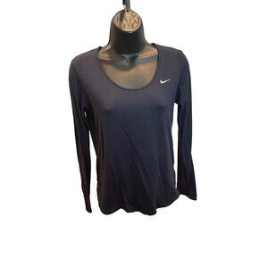 Nike Dri Fit Navy Long Sleeve T-shirt Sz S